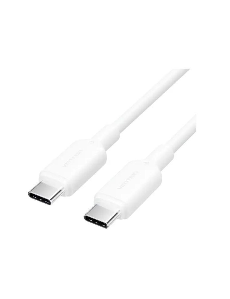 Cablu alimentare si date Vention, USB Type-C (T) la USB Type-C (T), 1m, 480 Mbps, 60W, PVC, alb, "TRCWF" -6922794783348