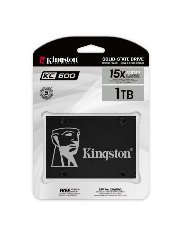 SSD Kingston KC600 1TB, SATA3, 2.5inch Kingston - 1 - Tik.ro