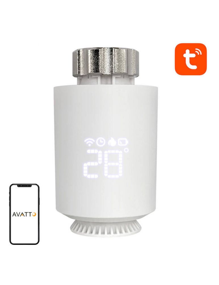 Thermostats Cap termostatic inteligent Avatto TRV06 Zigbee 3.0 TUYA
