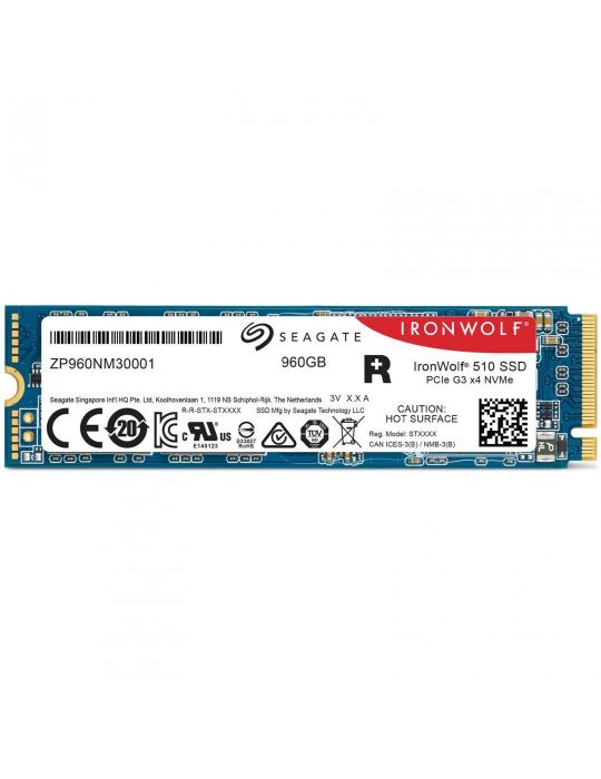Sg ssd 960gb m2 nvme ironwolf 510 r/w: 3150/850 mb/s Seagate - 1