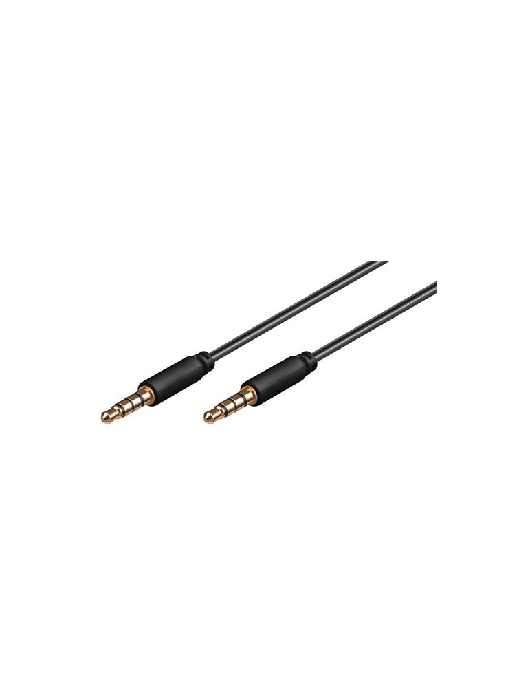 Cablu audio 4p pentru iPhone, iPad, iPod 1.5m negru, resigilat