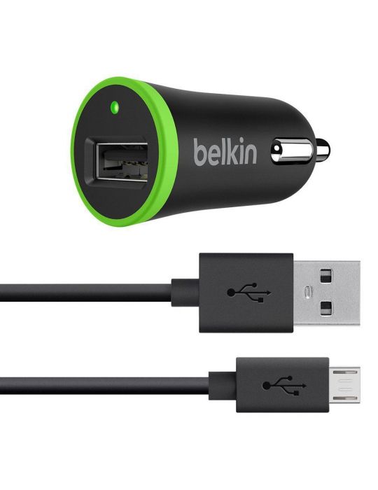 Belkin micro car charger + usb cable f8m887bt04-blk charges the Belkin - 1