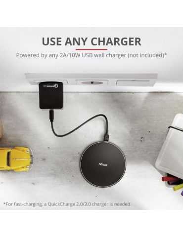 Incarcator rapid fara fir trust lumo10 rgb fast wireless charger Trust - 1
