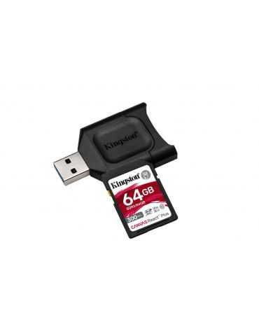 Card reader kingston react plus + sd reader 64gb capacity: Kingston - 1 - Tik.ro