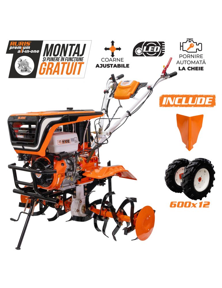 motosapatoare ruris 918k + roti cauciuc 6.00-12+rarita