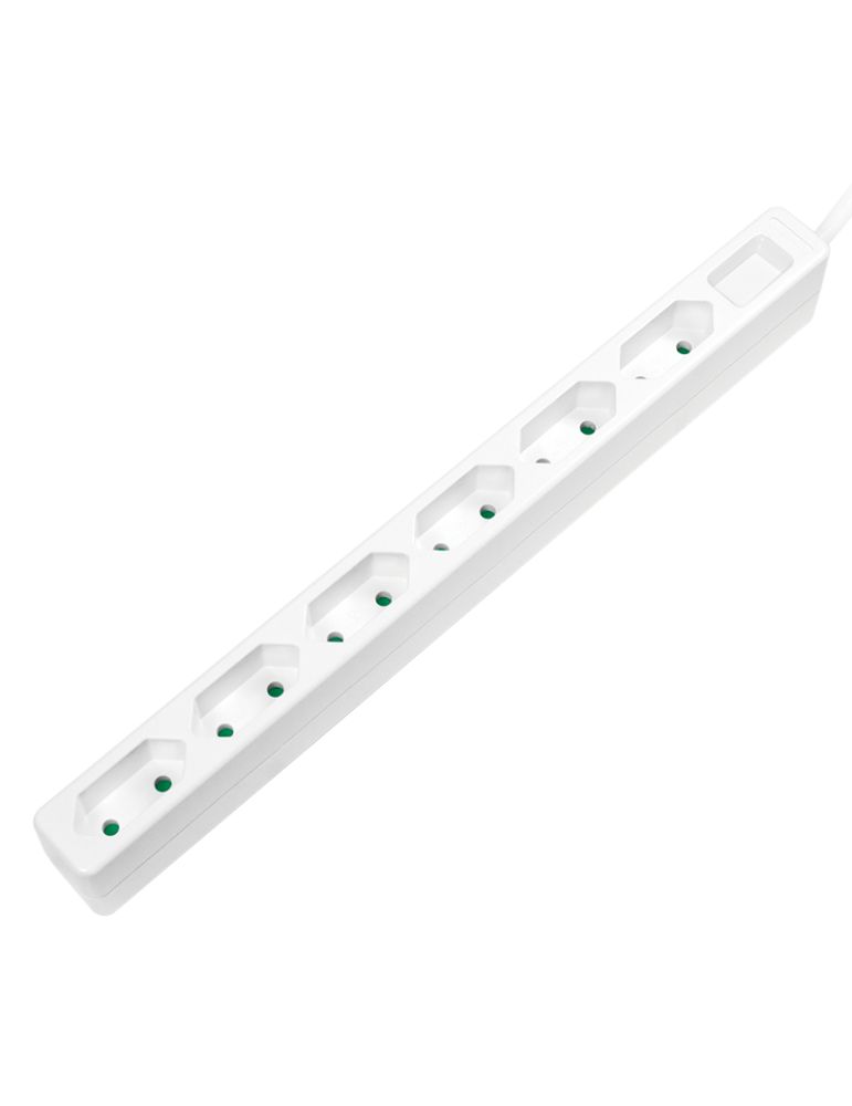 Power Strips & Surge Suppressors PRELUNGITOR LOGILINK, Euro skt x 6, cablu 3G 1.0mm2, 230 V/7.5 A, 50 Hz, max. 1700 W, IP20, 1.5m, alb, "LPS231"