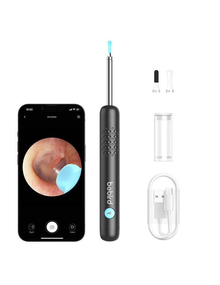 Ear Wax Removal Kits Smart Visual Ear-Clean Rod Bebird R1 negru