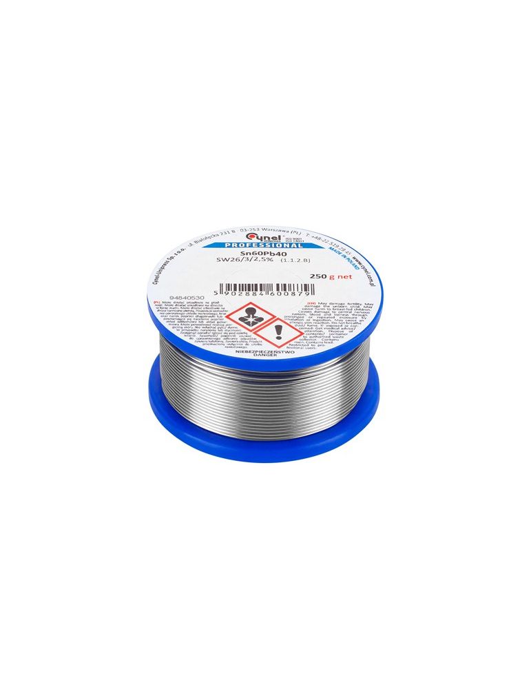Solder & Flux ROLA FLUDOR SN60PB40 CYNEL 3.0MM 250G