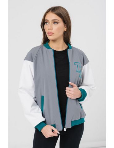 W JACHETA BOMBER GRI PETROL L - Tik.ro