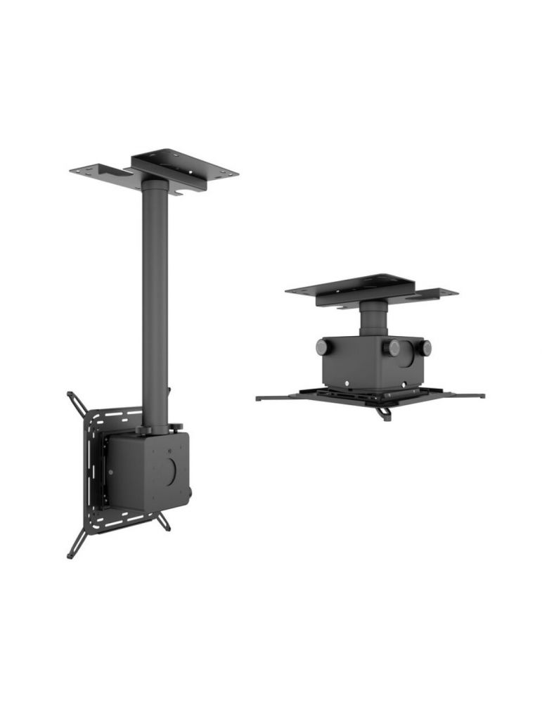 Suport videoproiector de tavan Multibrackets MB-0587, reglabil la inaltime, inclinare laterala 90o, max. 40kg, negru