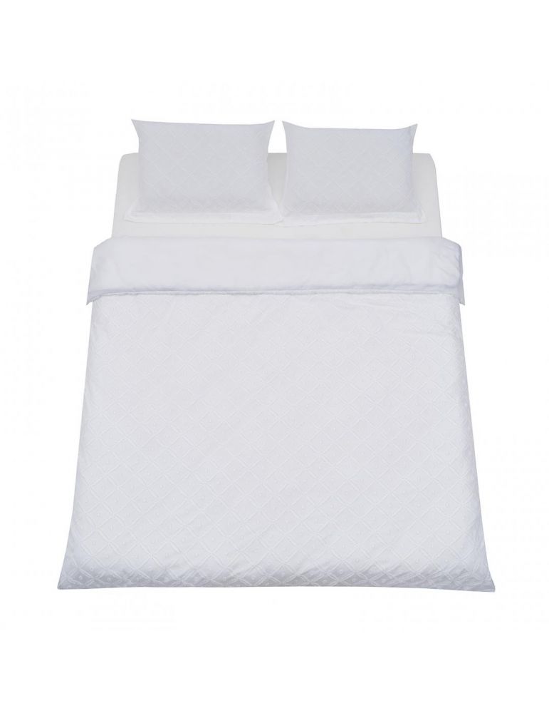 Bed Sheets LENJERIE PAT HEINNER KS CU BRODERIE TUFFATA ALBA