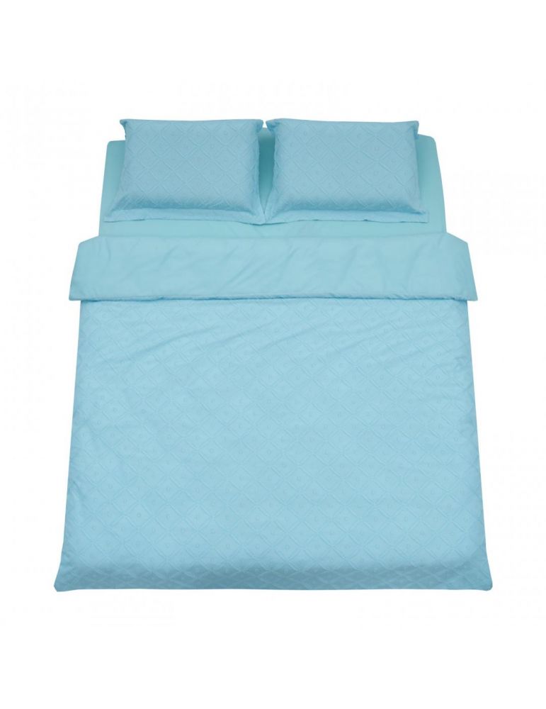 Linens & Bedding LENJERIE PAT KS CU BRODERIE TUFFATA BLUE