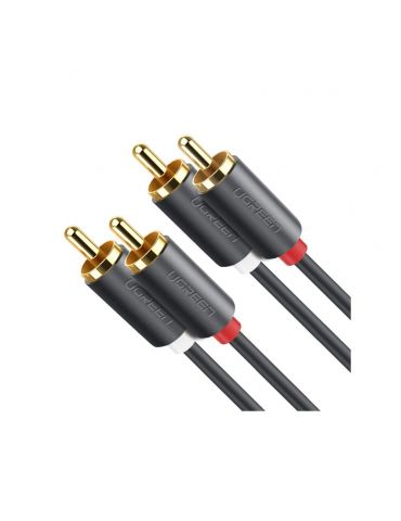 Ugreen 10519 cablu audio 3 m 2 x RCA Negru - Tik.ro