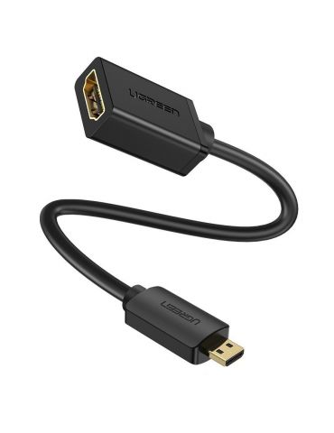 Ugreen 20134 cablu HDMI 0,1 m HDMI Tip D (Micro) HDMI Tip A (Standard) Negru - Tik.ro