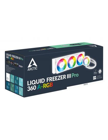 ARCTIC Liquid Freezer III Pro 360 A-RGB (White) Procesor Kit lichid de răcire 12 cm Alb 1 buc.