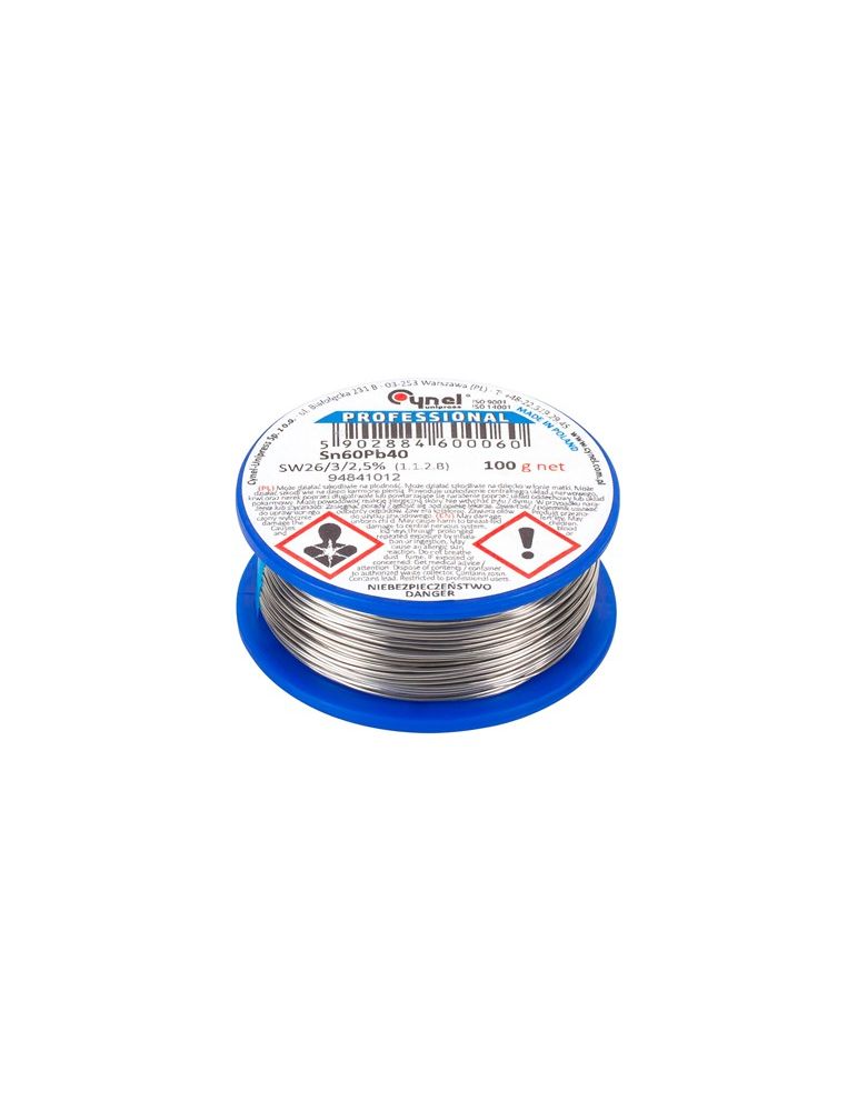 Solder & Flux ROLA FLUDOR SN60PB40 CYNEL 1.5MM 100G