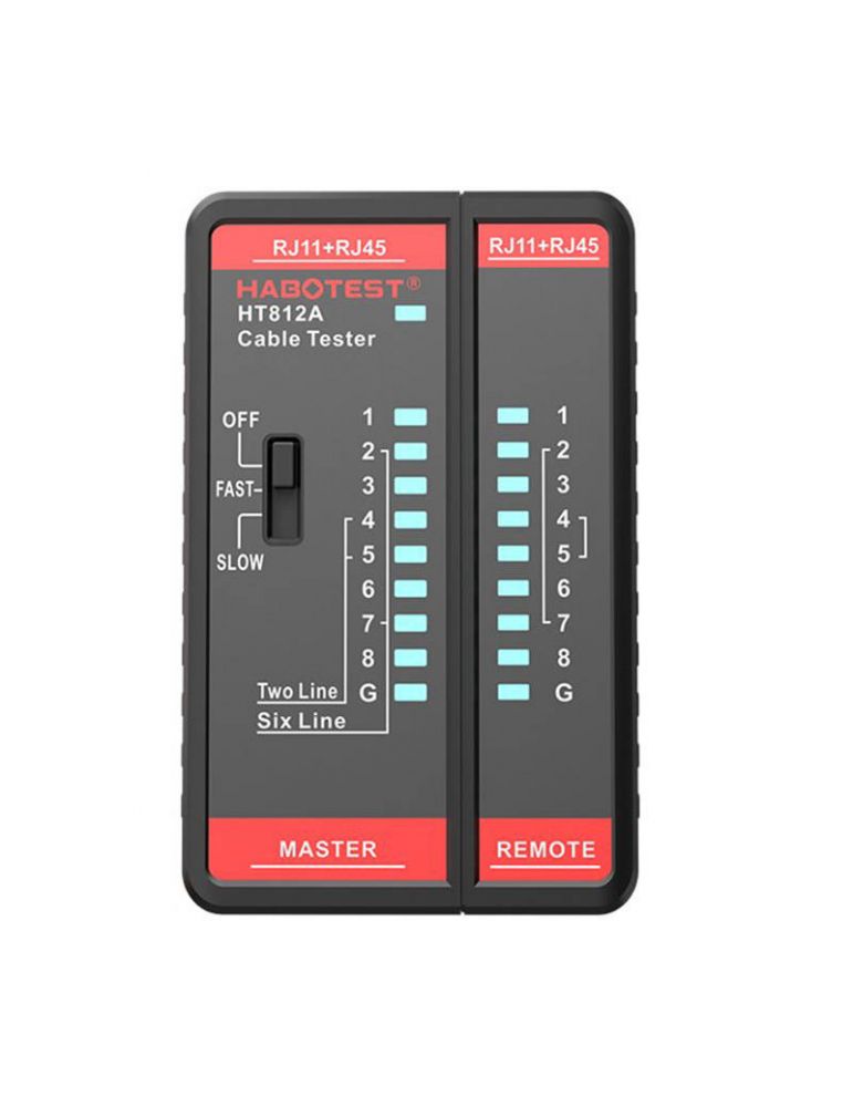 Habotest Tester pentru cabluri de rețea Habotest HT812A RJ45/RJ14/RJ12/RJ9
