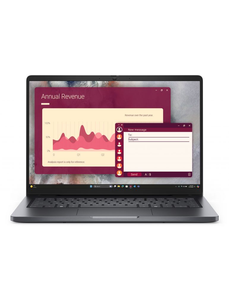 Laptops DELL Pro 14 PC14250 Intel Core Ultra 7 255U Laptop 35,6 cm (14") Full HD+ 16 Giga Bites DDR5-SDRAM 1 TB SSD Wi-Fi 6E (802.11ax)
