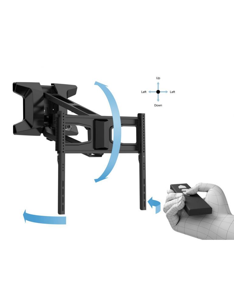 Suport TV motorizat cu telecomanda Pull Down Flexarm Multibrackets MB-9615, 37"-70", max.35kg, negru