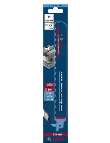 Bosch 2 608 900 363 lamă pentru fierestrău mecanic, fierăstrău de traforaj fierăstrău sabie Pânză fierăstrău tip gater Carbid 1 - Tik.ro