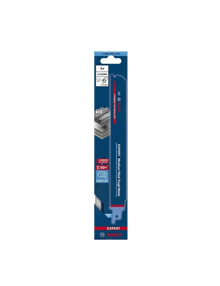 Bosch 2 608 900 363 lamă pentru fierestrău mecanic, fierăstrău de traforaj/fierăstrău sabie Pânză fierăstrău tip gater Carbid 1