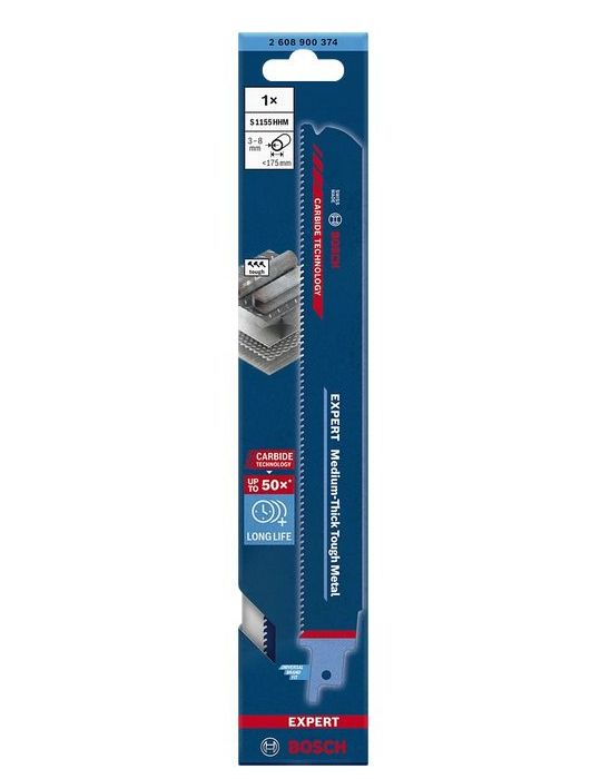 Bosch 2 608 900 363 lamă pentru fierestrău mecanic, fierăstrău de traforaj fierăstrău sabie Pânză fierăstrău tip gater Carbid 1