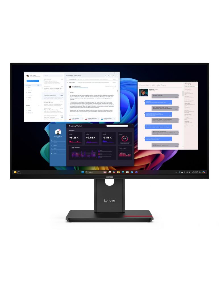 Computer Monitors Lenovo ThinkVision T27UD-40 monitoare LCD 68,6 cm (27") 3840 x 2160 Pixel 4K Ultra HD Negru