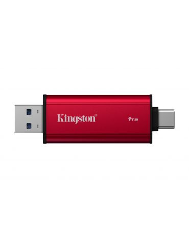 Kingston Technology Dual Portable 1 TB USB Type-A   USB Type-C 3.2 Gen 2 (3.1 Gen 2) Negru, Roşu
