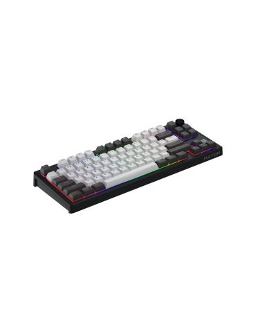 HATOR Skyfall Pro Wireless 80 tastaturi Gaming USB + RF Wireless + Bluetooth QWERTY Engleză SUA Negru, Gri