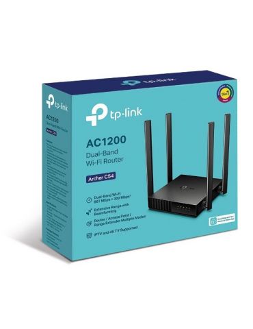 TP-Link Archer C54 router wireless Fast Ethernet Bandă dublă (2.4 GHz  5 GHz) Negru