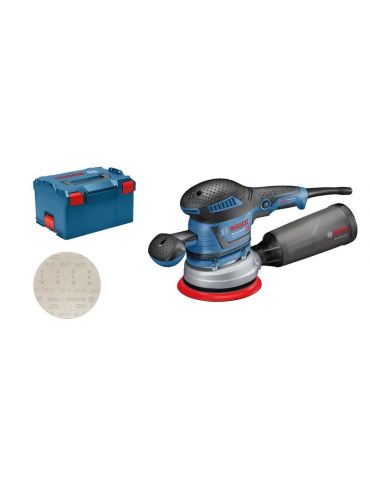 Bosch GEX 40-150 PROFESSIONAL Aparat de sablat cu disc 12000 RPM 24000 OPM Negru, Albastru, Gri, Roşu 400 W - Tik.ro