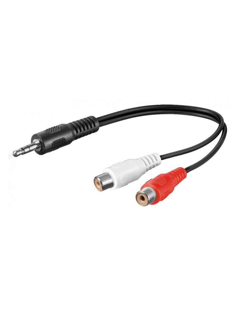 Cables Cablu audio 0,2 m 3,5 mm stereo tata > 2 x RCA mama