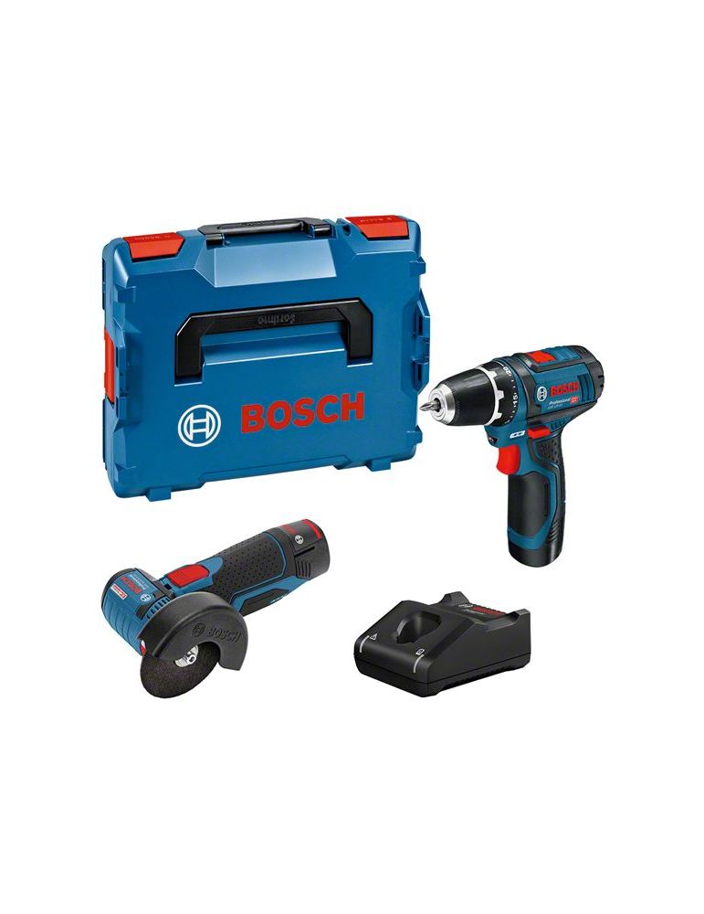 Tool Sets Bosch GSR 12V-15 + GWS 12V-76 +2 batteries 2 Ah + GAL 12V-40 (L) Professional Baterie