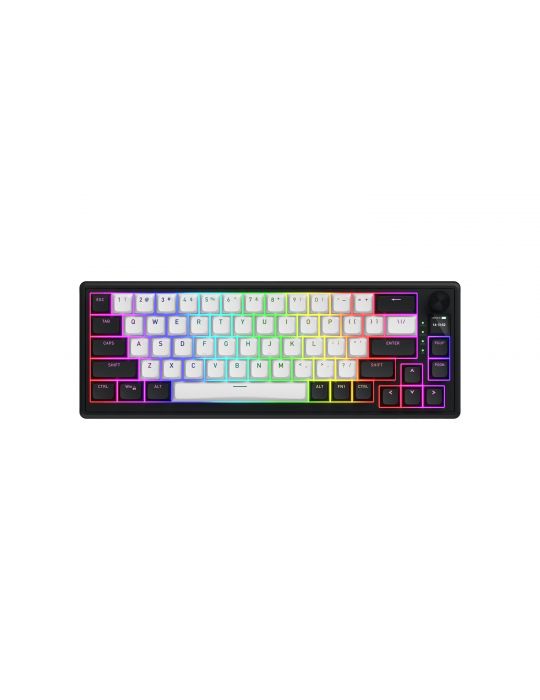 HATOR Skyfall 65 MAG ULTIMA 8K wireless tastaturi Gaming USB + RF Wireless + Bluetooth QWERTY Engleză SUA Negru, Alb