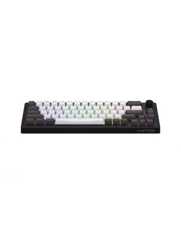 HATOR Skyfall Pro Wireless 65 tastaturi Gaming USB + RF Wireless + Bluetooth QWERTY Engleză SUA Negru, Gri