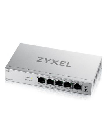 Zyxel GS1200-5HPV3 Gestionate L2 Gigabit Ethernet (10 100 1000) Power over Ethernet (PoE) Suport Spaţiul de lucru Gri - Tik.ro