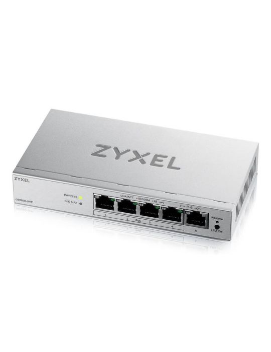 Zyxel GS1200-5HPV3 Gestionate L2 Gigabit Ethernet (10 100 1000) Power over Ethernet (PoE) Suport Spaţiul de lucru Gri