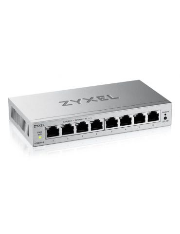 Zyxel GS1200-8V3 Gestionate L2 Gigabit Ethernet (10 100 1000) Spaţiul de lucru Gri