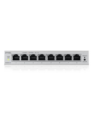 Zyxel GS1200-8V3 Gestionate L2 Gigabit Ethernet (10 100 1000) Spaţiul de lucru Gri