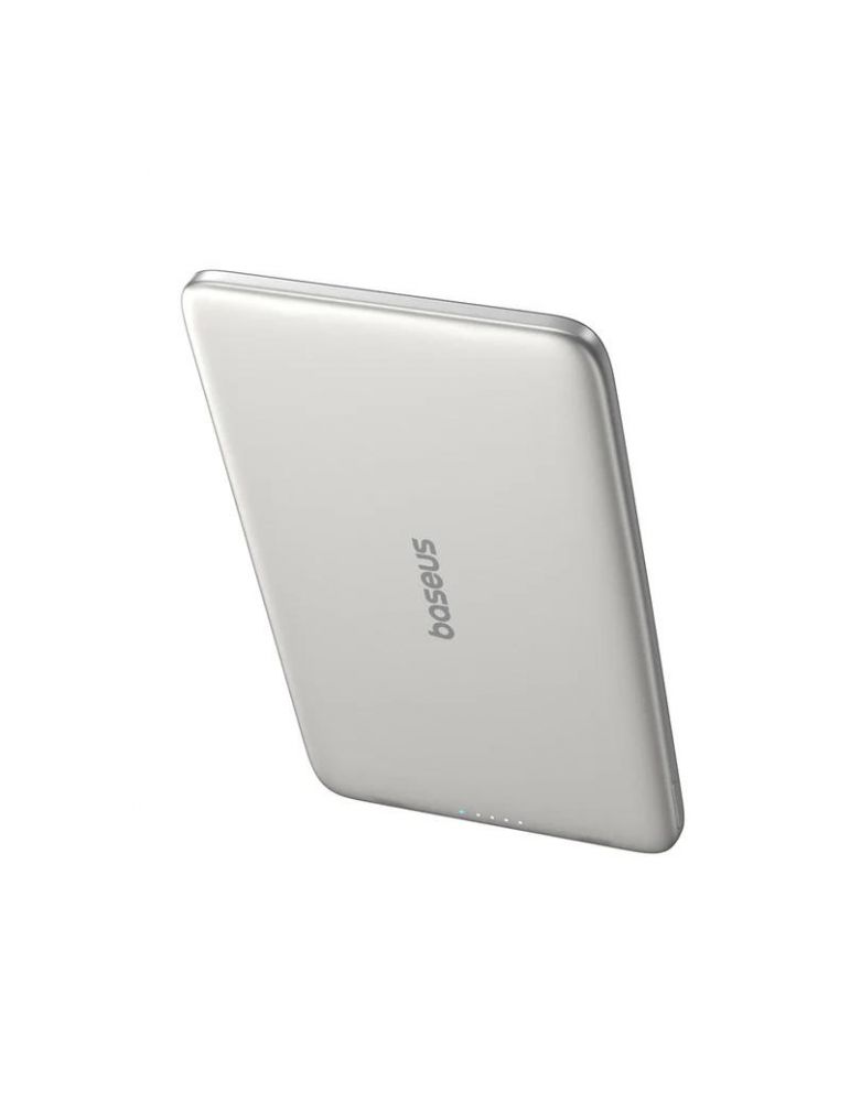 POWER BANK Baseus PicoGo AM41, 5000mAh, 20W, prindere magnetica, 1 x USB Type-C, cablu inclus USB Type-C la USB Type-C 0.3m, tit