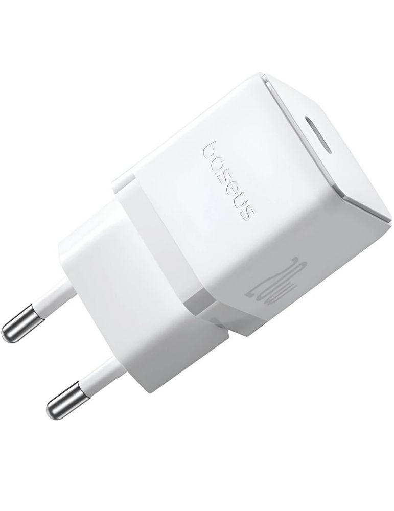 Baseus INCARCATOR retea Baseus Palm, Quick Charge 20W, 1 x USB Type-C 5V/3.0A, include cablu USB Type-C la USB Type-C 1m, alb "P1011160