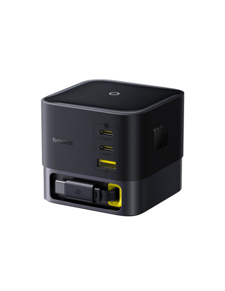 Baseus INCARCATOR retea Baseus Super GaN, Quick Charge 100W, 3 x USB Type-C, 1 x USB, negru "P10164001123-00" - 6932172668938