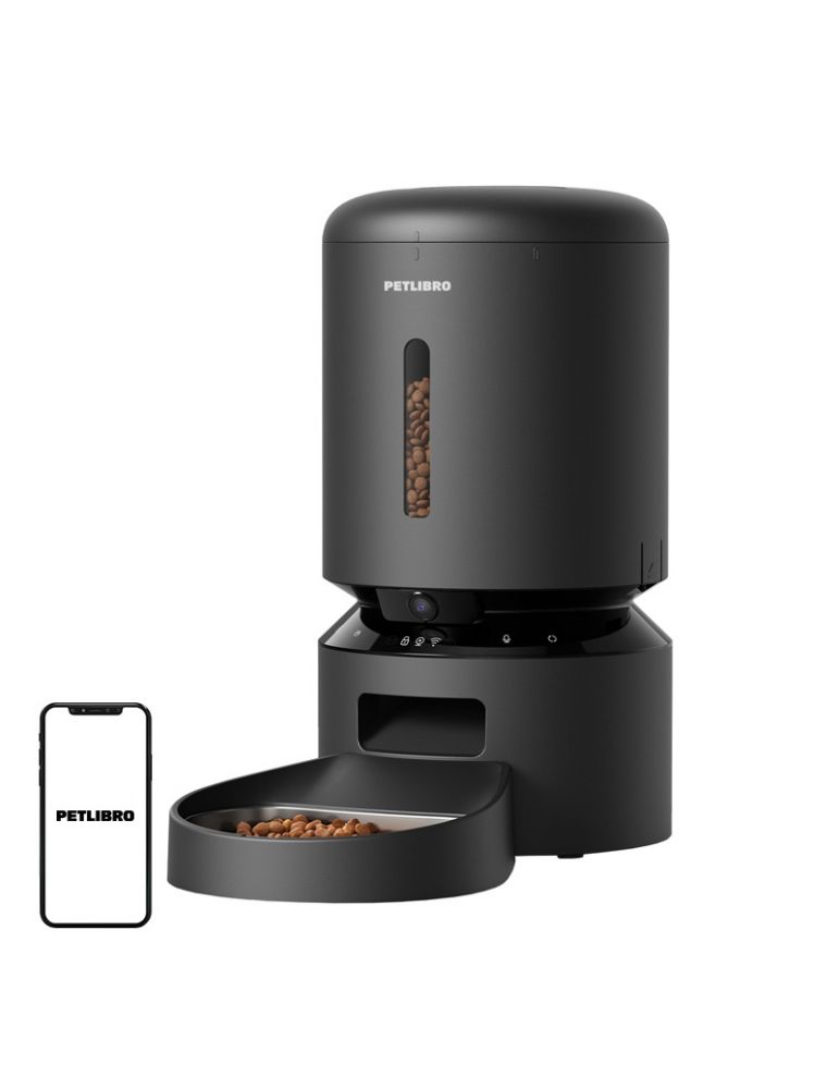 Pet Bowls, Feeders & Waterers Petlibro Granary distribuitor de hrană cu cameră, 5L (negru)