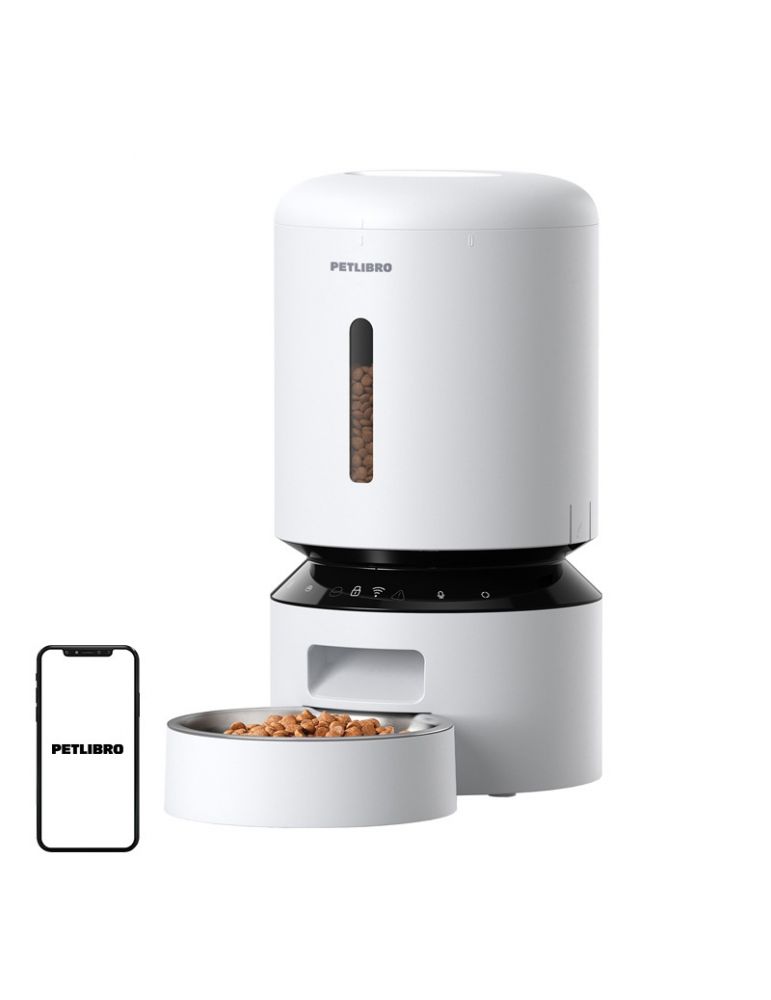 Pet Bowls, Feeders & Waterers Petlibro Granary Distribuitor de hrană WiFi, 5L (alb)