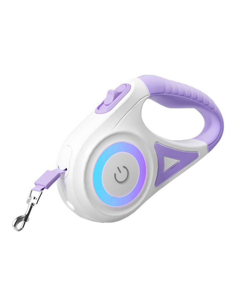 Pet Leashes Rojeco Lesă automată pentru câini LED 5 m (violet)