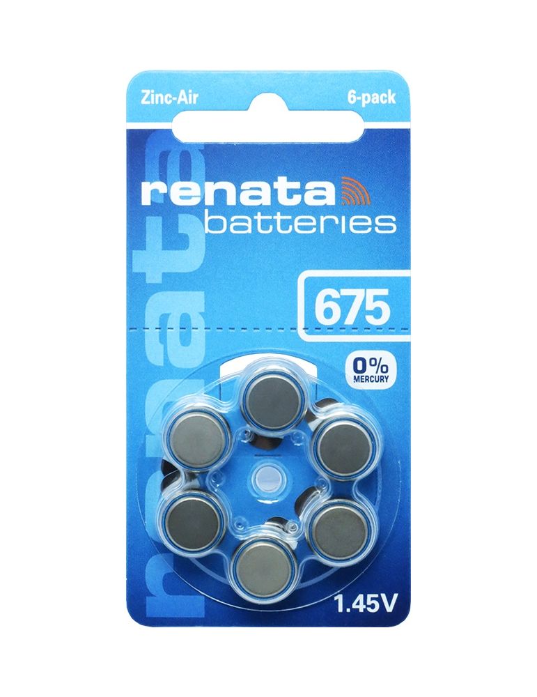 General Purpose Batteries Baterie auditiva ZA675, PR44 Renata, 6buc/blister