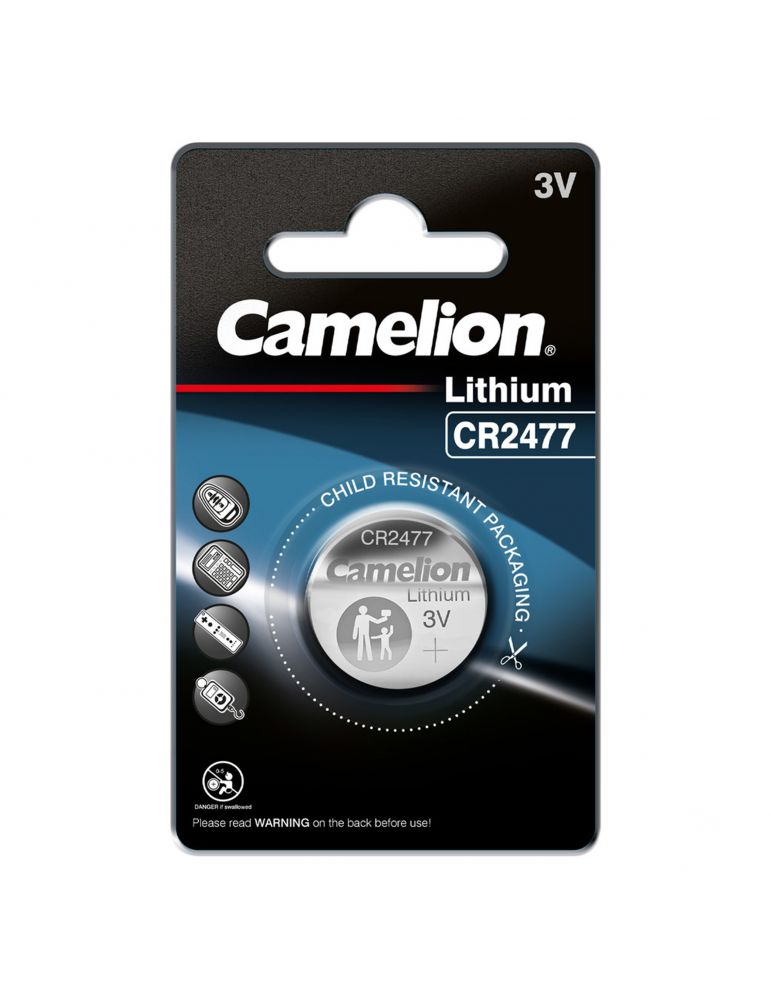 General Purpose Batteries Baterie Litiu 3V CR2477 1000mAh, Dimensiuni 24.5 x 7.7 mm Camelion Bulk
