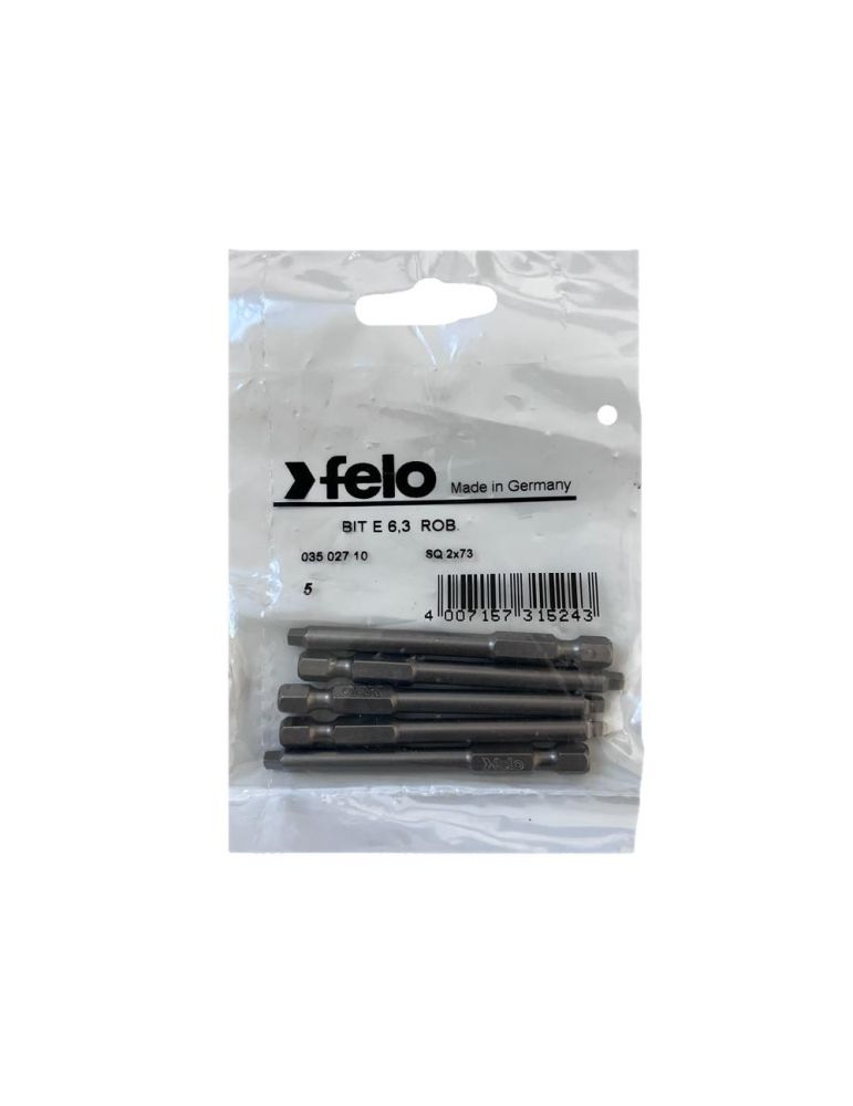 Felo Set 5 biti Felo, seria Industrial profil patrat, E6.3, SQ 2 (2.80mm), 73mm