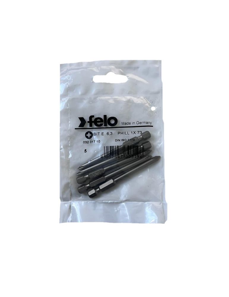 Felo Set 5 biti Felo, seria Industrial profil Philips, E6.3, PH1, 73mm