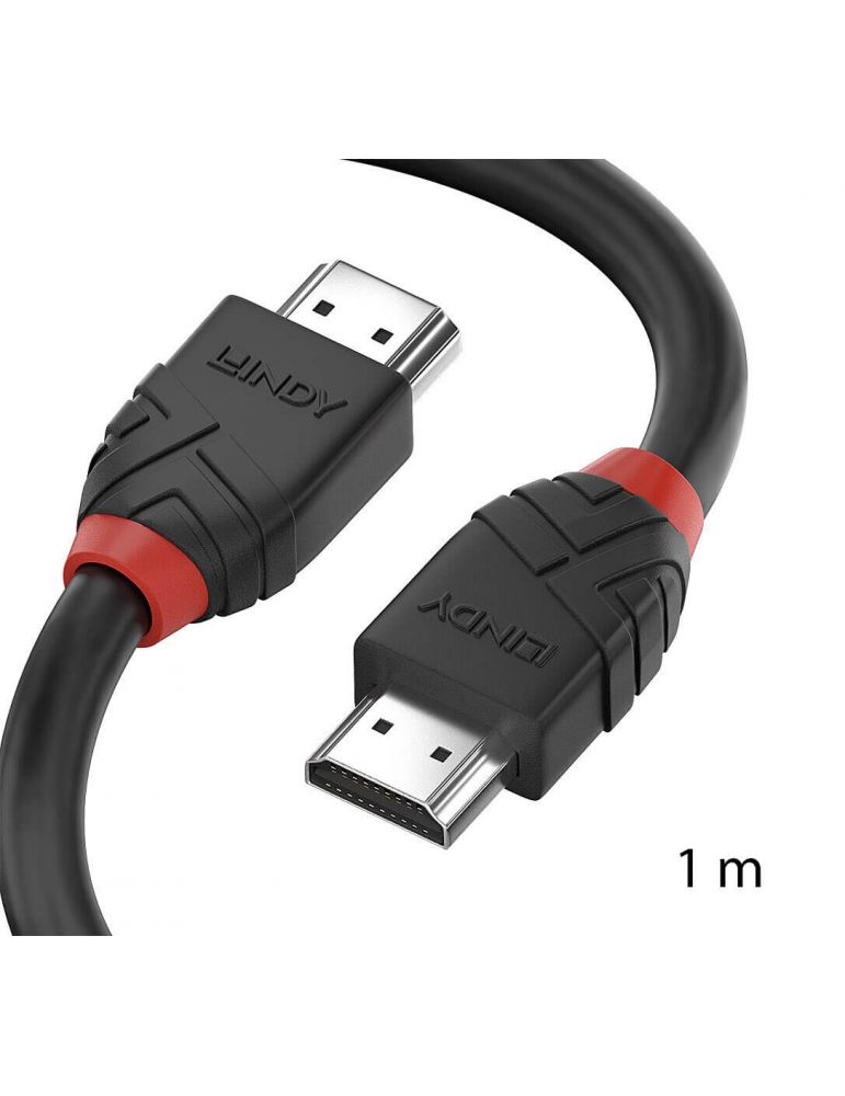 Audio & Video Cables Cablu HDMI 8K@60HZ, 1m, black line, Lindy 36771